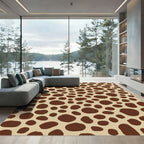 Brown Spots Tan Accents Rug