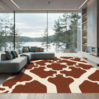 Terracotta Cream Gothic Leaf Vine Rug