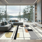 Abstract Geometric Grid blocks Rug