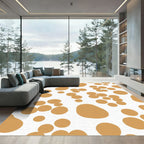 Golden Ochre Spotted Organic Shape Rug