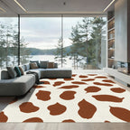Brown White Irregular Spots Rug