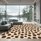 Chocolate Brown Polka Dot Whimsical Rug