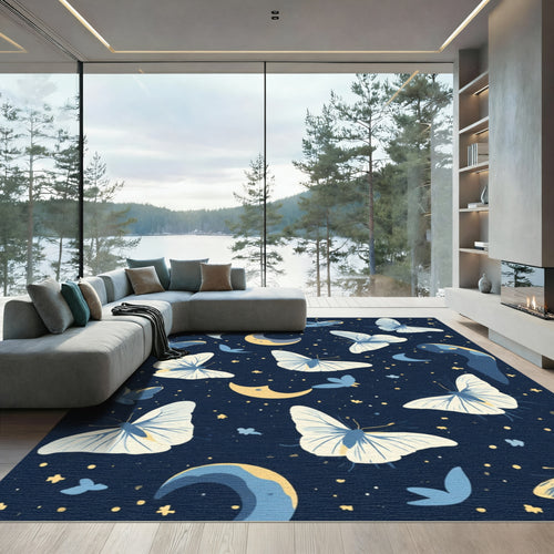Blue Moon Butterfly Sky Rug