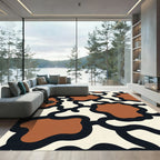 Clay Ochre Organic Spots Rug