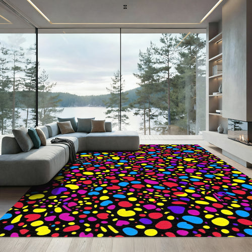 Blotchy Confetti Dot Pattern Rug
