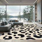 Classic Black Leopard Spot Rug