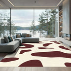 Brown Cream Irregular Spots Rug