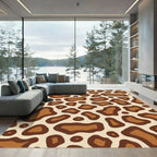 Brown Tan Animal Spot Area Rug