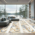 Earthy Abstract Striped Flow Rug