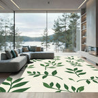 Forest Green Leafy Branches Rug