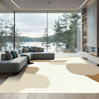 Earthy Abstract Terra Cotta Shapes Rug