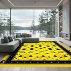 Bold Geometric Diamond Sunburst Rug