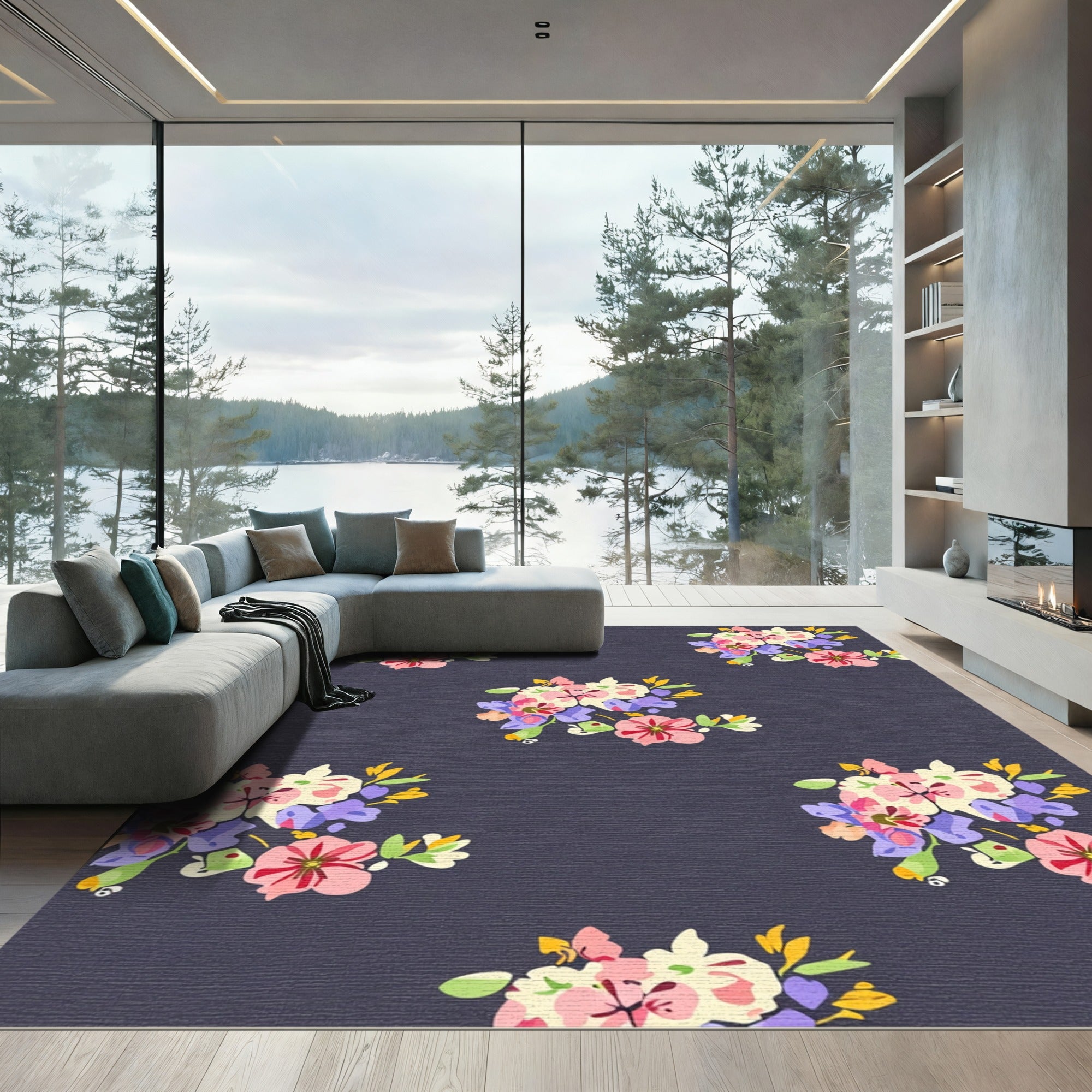 Charming Multicolor Floral Medley Rug