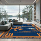 Orange Tiger Mountain Nightscape Rug