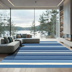 Classic Blue Multi Stripe Rug