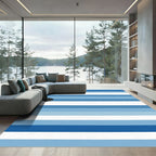 Ocean Hue Graduated Stripe Rug