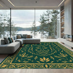 Emerald Tiger Floral Celtic Border Rug