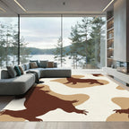Brown Bear Silhouette Camouflage Contemporary Rug