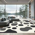 Monochromatic Irregular Spots Abstract Rug