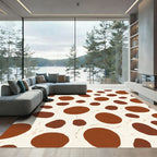 Brown Spots on Cream Background Rug