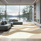 Earthy Abstract Landscape Wave Rug