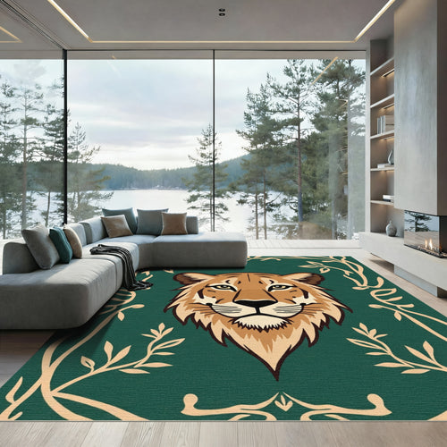 Amber Feline Forest Scroll Rugs Rug
