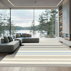 Neutral Tones Horizontal Stripe Rug