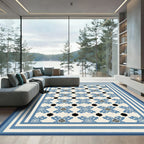 Classic Blue Medallion Border Rug