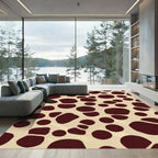 Brown and Cream Irregular Spots Rug