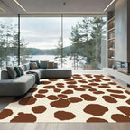 Brown and Cream Spotted Animal Hide Rug