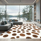 Brown Circles and Ovals Scatter Rug