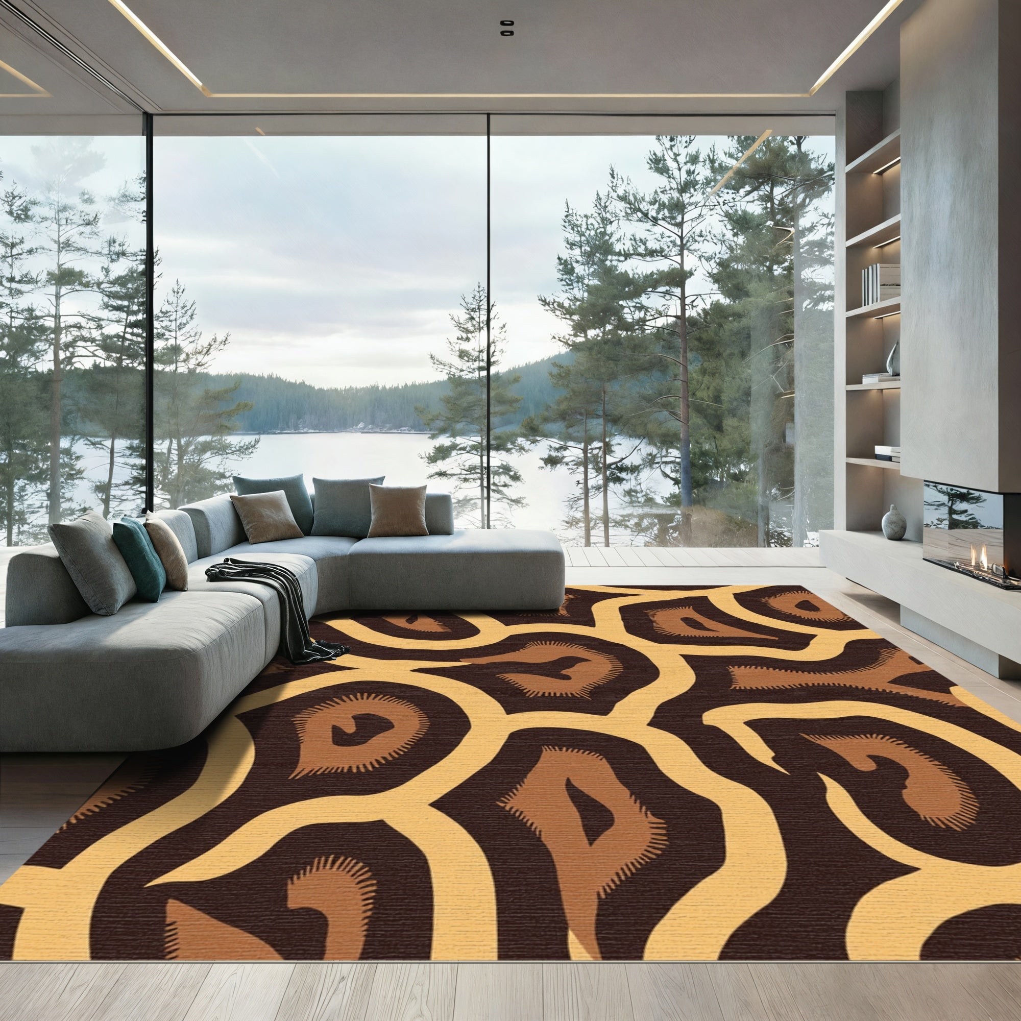 Bold Abstract Animal Print Rug