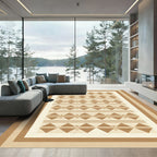 Terracotta Geometric Diamond Stripes Rug