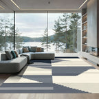 Monochromatic Pixelated Landscape Rug