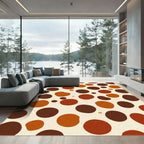 Autumn Palette Irregular Polka Dot Rug