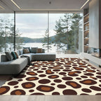 Bold Brown Animal Print Spots Rug