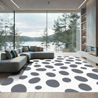 Gray Dalmatian Spots Scatter Rug