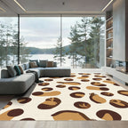 Taupe Abstract Animal Spots Rug