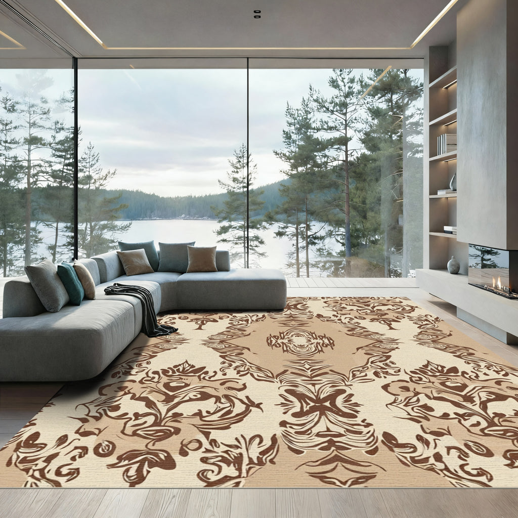 Earthy Savanna Abstract Floral Rug