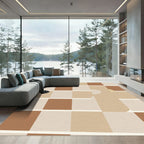Earthy Tone Geometric Balance Rug