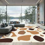 Terracotta Neutral Abstract Organic Flow Rug