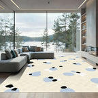 Soft Blue Abstract Scatter Dot Rug