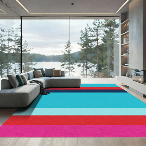 Bold Candy Stripe Abstract Rug