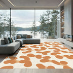 Abstract Organic Ochre Blob Rug