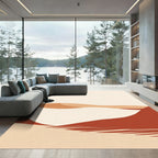 Terracotta Sand Dune Abstract Landscape Rug