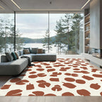 Terracotta Abstract Irregular Shape Scatter Rug