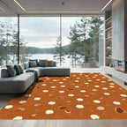 Terra Cotta Organic Dot Scatter Rug