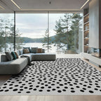 Black Polka Dot Scatter Rug