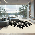 Bold Black Lion Regal Mane Rug