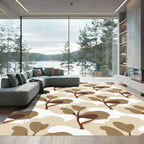 Earthy Brown Organic Tree Branches Rug
